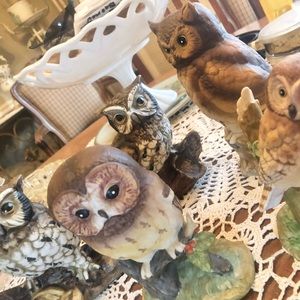 MEICO Inc. & HOMCO Owl Figurines (set of 5)